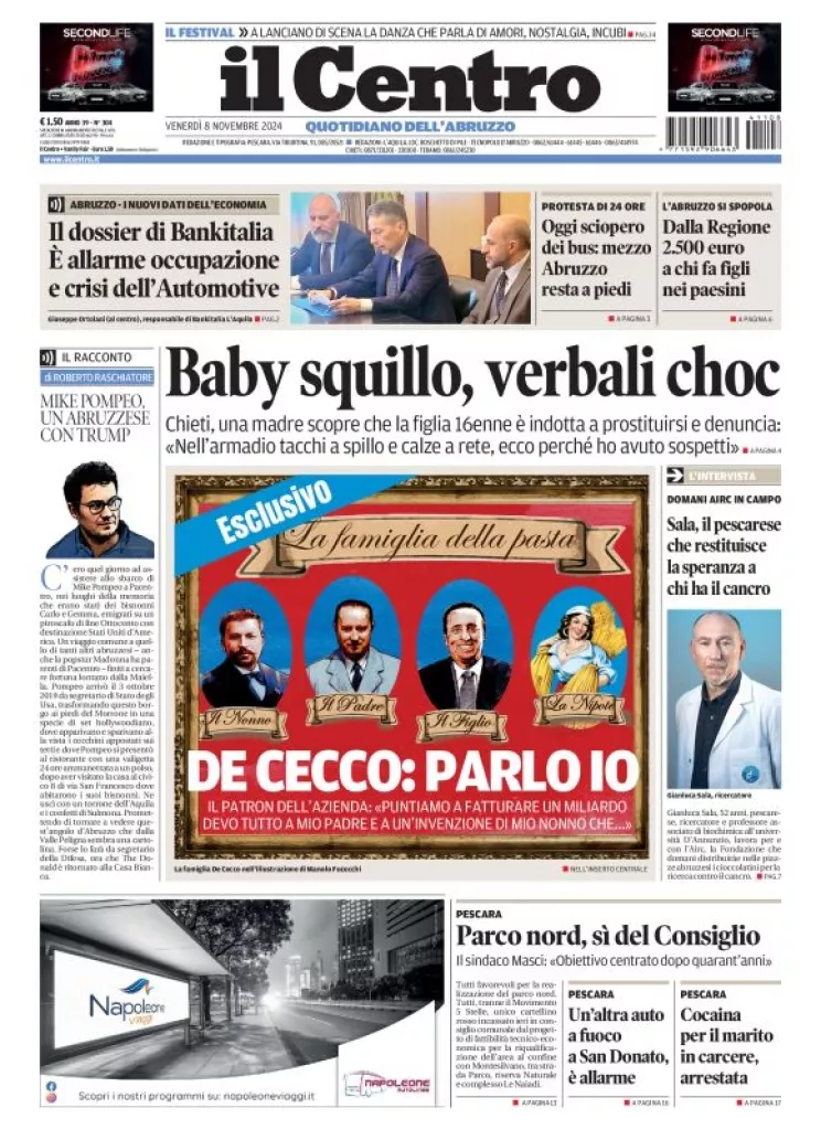 Prima-pagina-il centro-oggi-edizione-del-2024-11-08